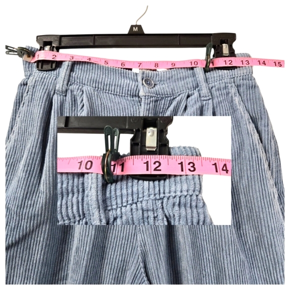 Reformation‎ Montauk Pleated Corduroy Pants Wide-leg Dusty Blue - Picture 13 of 16